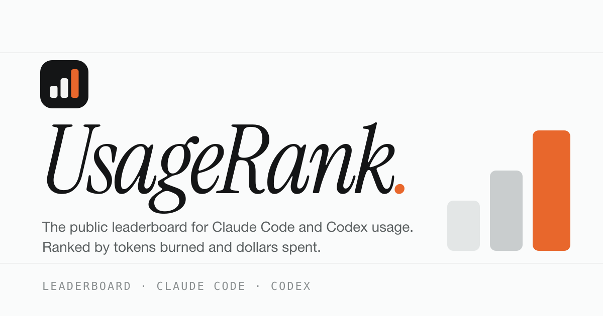 I built a leaderboard for Claude Code and Codex token usage
